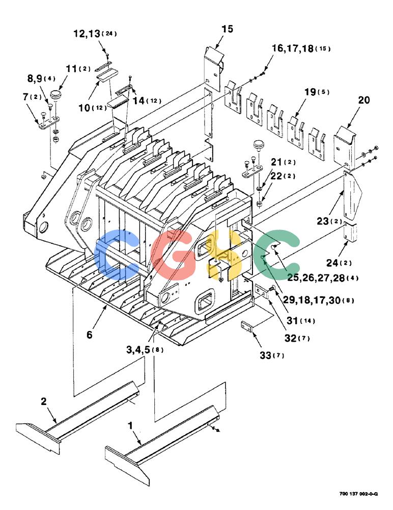 凯斯零件查询(8585) - CASE IH LARGE (3 X 4) RECTANGLER BALER (1/98-12/00) (5-20) - PLUNGER ASSEMBLY Case Agriculture