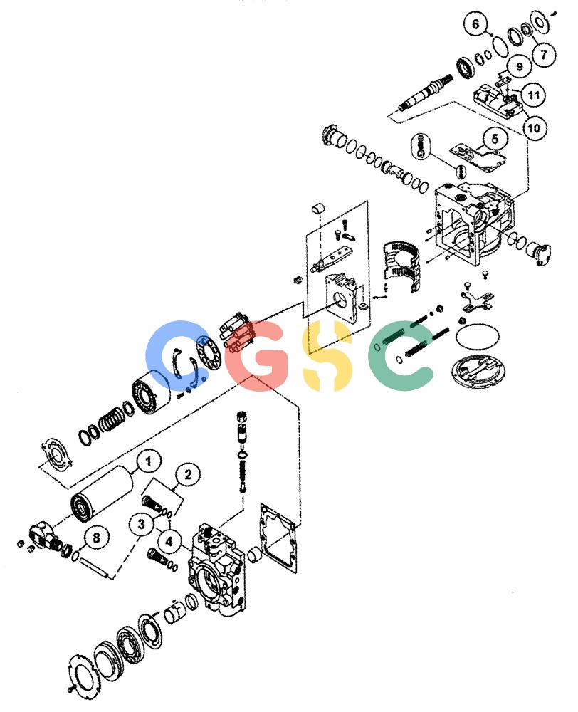 凯斯零件查询(FLEX-AIR) - APPLICATOR (1995-1997) (2/95-2/97) (08-001) - PUMP, 100 CC, 90 SERIES, LH Case Agriculture
