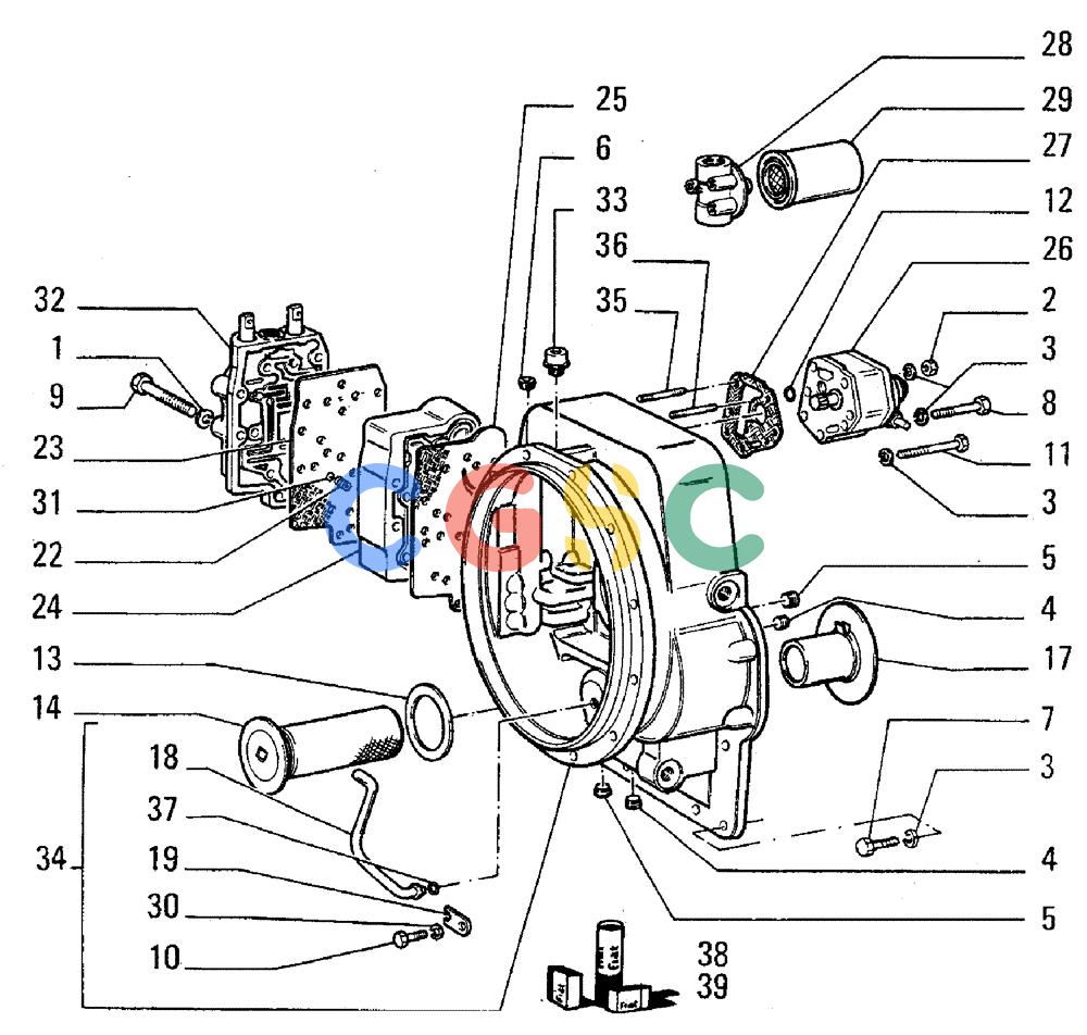 纽荷兰零件查询(FL5B) - CRAWLER LOADER (B2.01/1[001]) - TRANSMISSION New Holland Constructuion