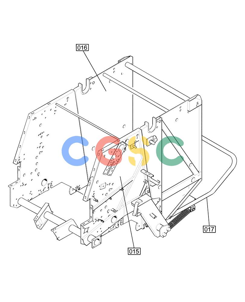 凯斯零件查询(RBX451) - CASE IH ROUND BALER (12/01-10/02) (INDEX[3]) - PICTORIAL INDEX, MAIN FRAME, TAILGATE & BALE EJECTOR, FIG.015 - 017 Case Agriculture