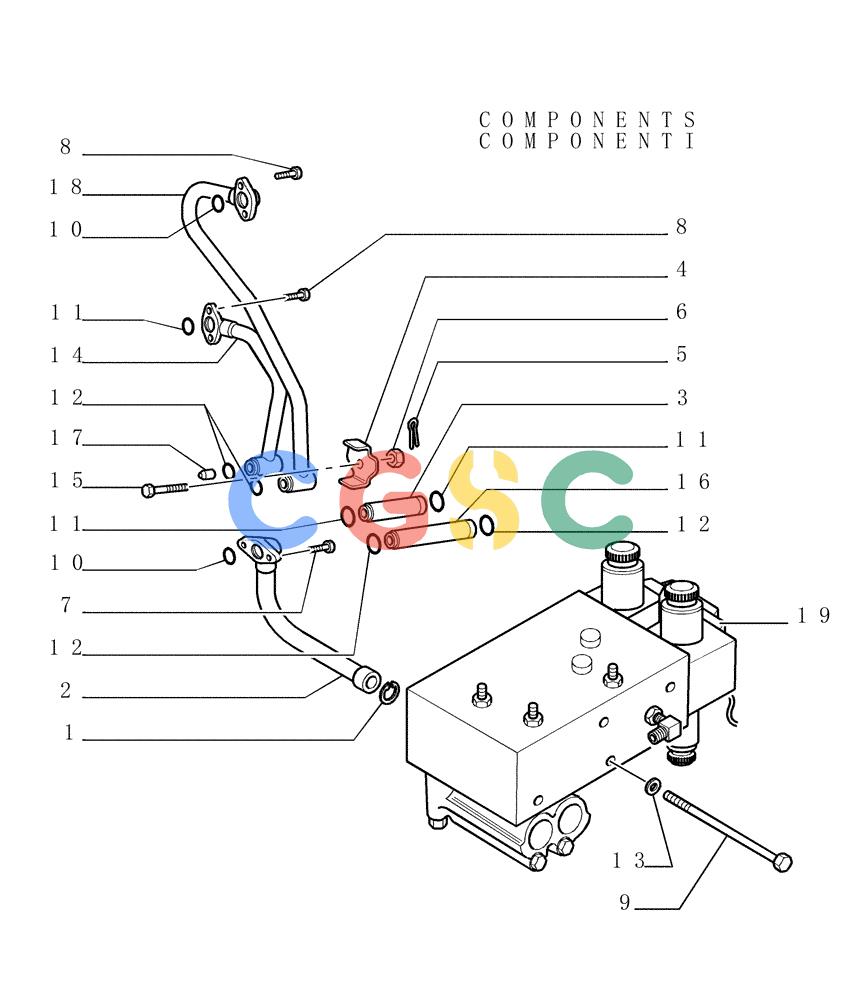 纽荷兰零件查询(DC180PS) - CRAWLER DOZER (11/00-) (1.211[06]) - TRANSMISSION - PIPING New Holland Constructuion