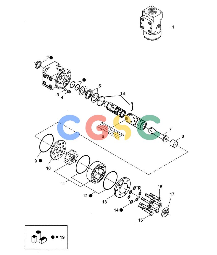 纽荷兰零件查询(AD300) - ARTICULATED DUMP TRUCK (1/01-) (3.413A[09A]) - POWER STEERING New Holland Constructuion