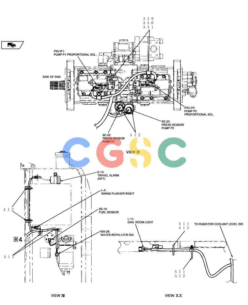 纽荷兰零件查询(E235BSR) - CRAWLER EXCAVATOR (5/07-) (1.220[19]) - ELECTRIC SYSTEM New Holland Constructuion