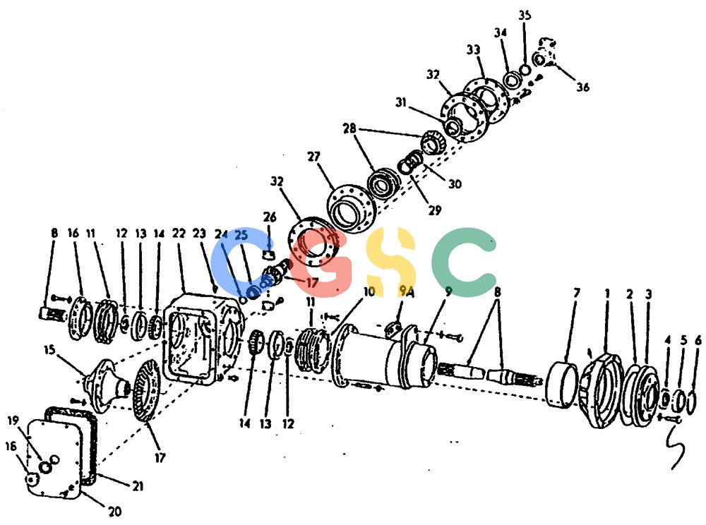 纽荷兰零件查询(65B) - MOTORGRADERS (B4.03[001]) - REAR AXLE New Holland Constructuion