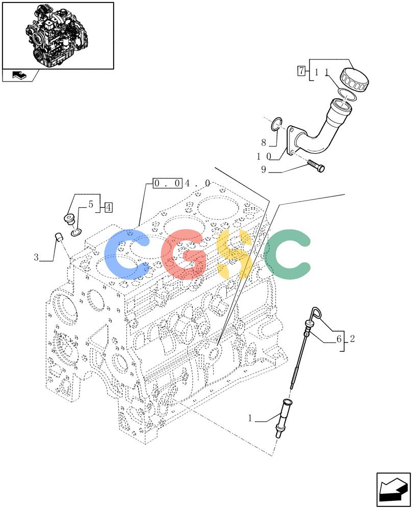 神钢零件查询(F4GE9484K J601) - ENGINE - 504103830-920019897 (1/13-) (0.27.0) - ENGINE OIL DIPSTICK (504062793 - 504088054) Kobelco