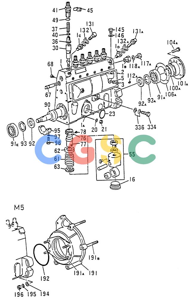 神钢零件查询(6D15) - MITSUBISHI DIESEL ENGINES - K907D & K907LC EXCAVATORS (1/86-12/06) (03-005) - INJECTION PUMP (INNER PARTS) Kobelco