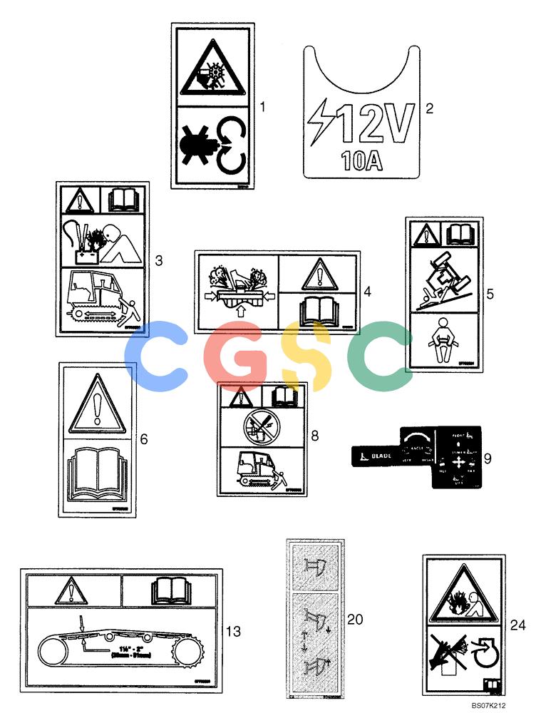 纽荷兰零件查询(D150B) - CRAWLER DOZER TIER 3 (HYDRO) (10/07-) (09-40) - DECALS New Holland Constructuion
