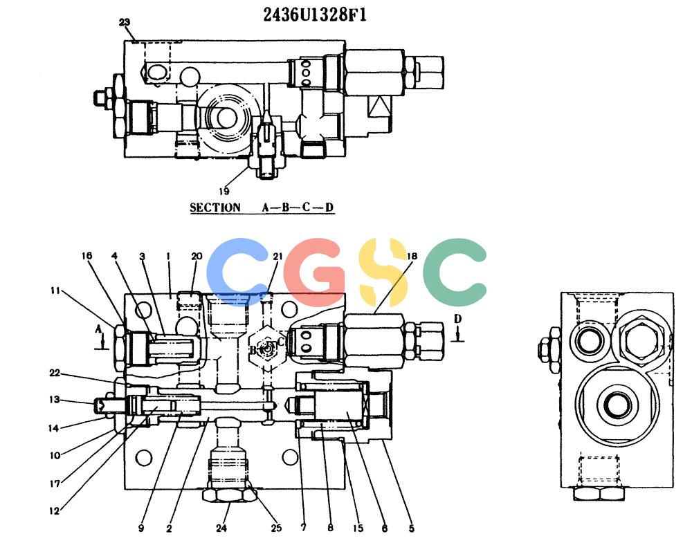 神钢零件查询(K904) - MARK II EXCAVATOR ASN YW1119 (1/88-12/03) (11-040) - VALVE ASSY, HOLDING Kobelco