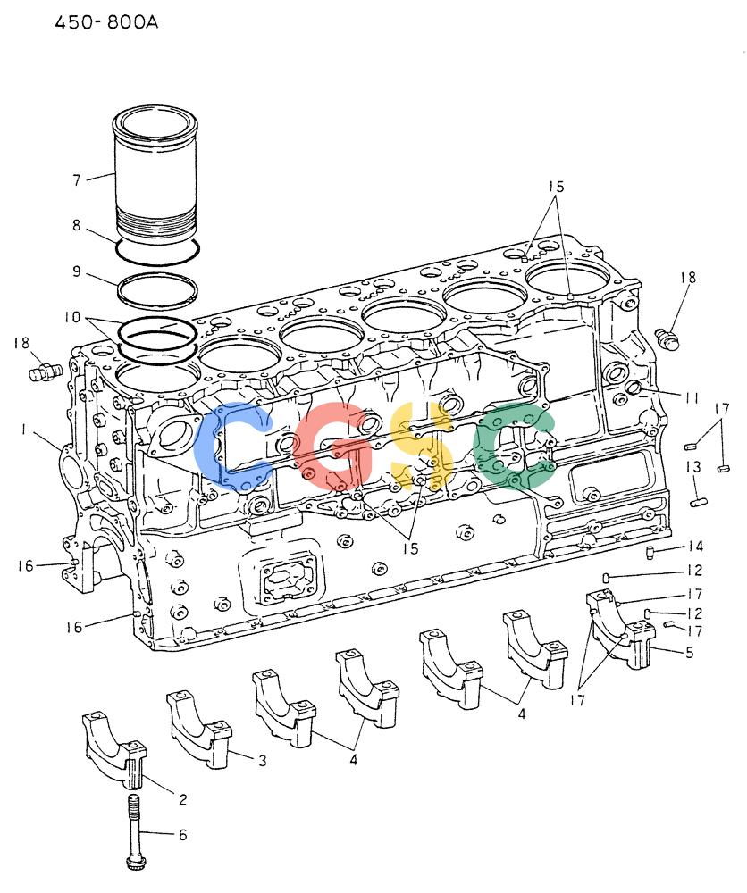 神钢零件查询(6D22CT) - MITSUBISHI DIESEL ENGINE - K909A, K910, K912 & K935 (1/76-12/06) (08-001) - CYL BLOCK, REPAIR KIT Kobelco