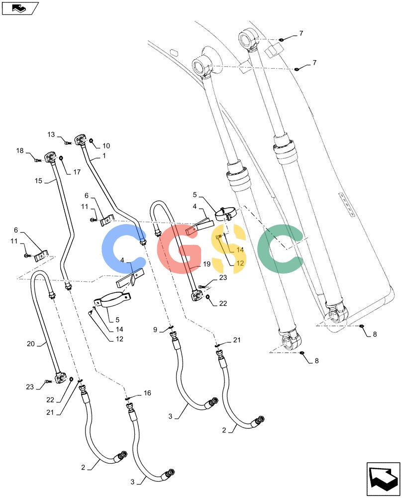 神钢零件查询(ED160 BLADE) - HYDRAULIC EXCAVATOR - ASN LH02-01501 (9/12-12/13) (35.736.AC) - BOOM, CYLINDER, HYD. LINE Kobelco