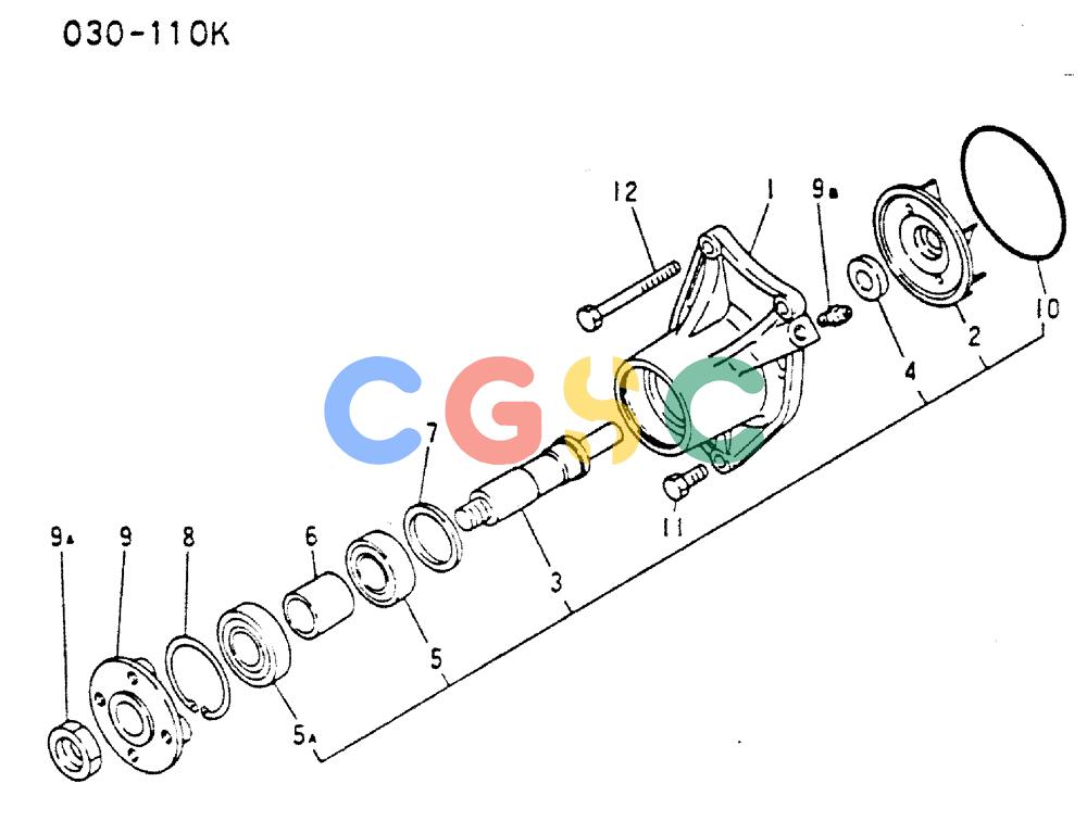 神钢零件查询(MD200C) - EXCAVATOR BTW YQU0701 - YQU2000 (1/80-12/06) (17-033) - WATER PUMP 030-110K Kobelco