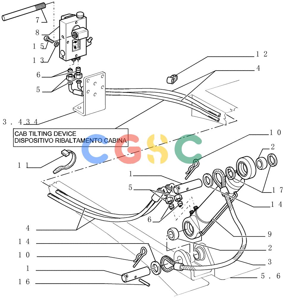 纽荷兰零件查询(DC180.B) - CRAWLER DOZER TIER 2 (3/03-) (5.678[01]) - HYDRAULIC JACK New Holland Constructuion