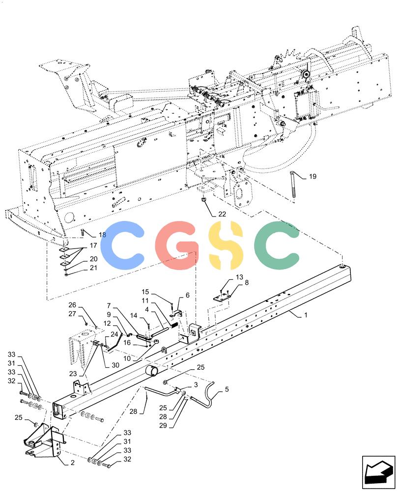 凯斯零件查询(SB551) - SMALL SQUARE BALER (9/08-12/15) (39.110.01) - TONGUE Case Agriculture