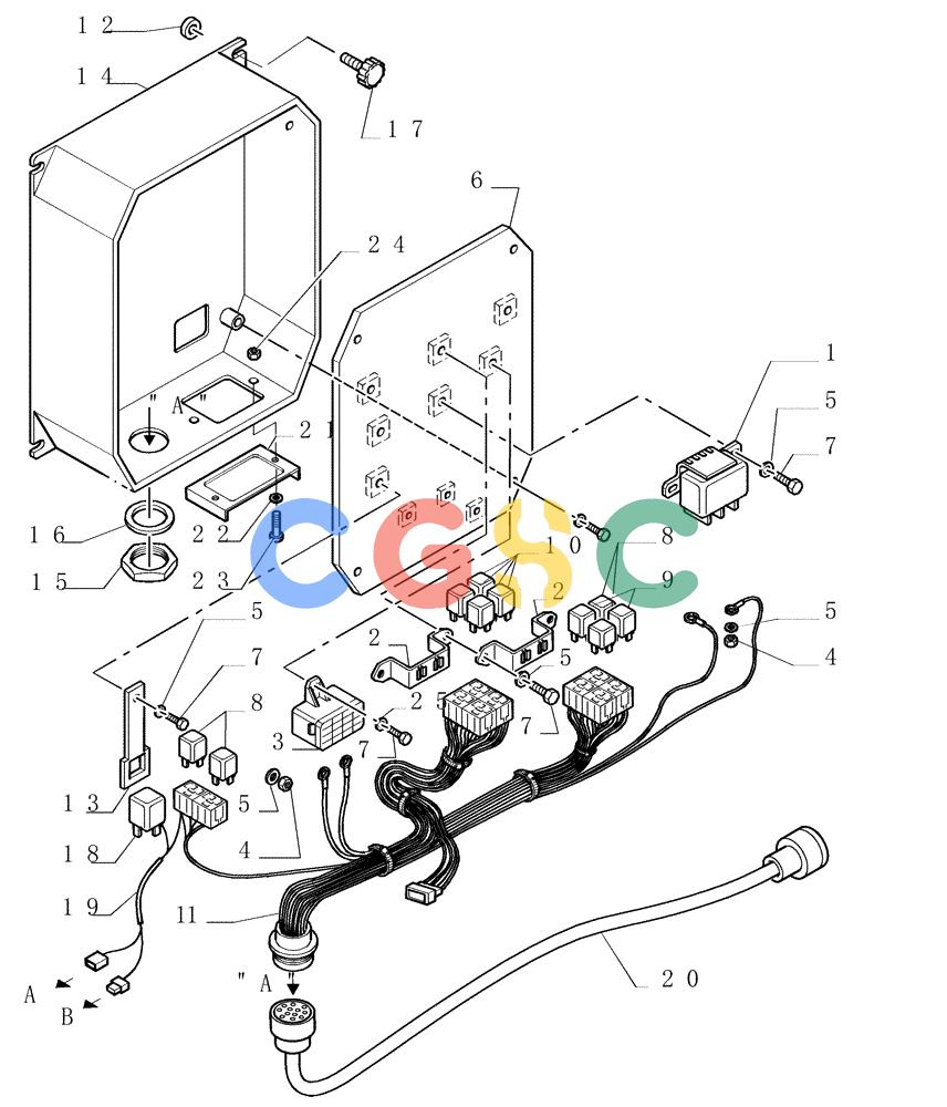 纽荷兰零件查询(DC150.B) - CRAWLER DOZER TIER 2 (3/03-) (6.711[03]) - ELECTRICAL SYSTEM - ELECTRIC WIRING New Holland Constructuion
