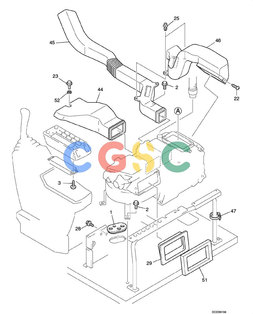 纽荷兰零件查询(EH215) - CRAWLER EXCAVATOR (9/03-) (09 -45[00]) - AIR CONDITIONER MOUNTING New Holland Constructuion