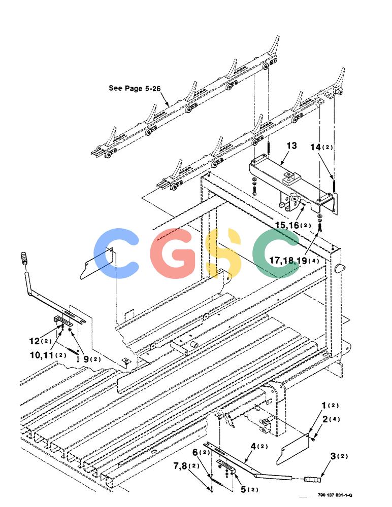 凯斯零件查询(8585) - CASE IH LARGE (3 X 4) RECTANGLER BALER (1/98-12/00) (5-24) - EJECTOR AND MOUNTING ASSEMBLY Case Agriculture