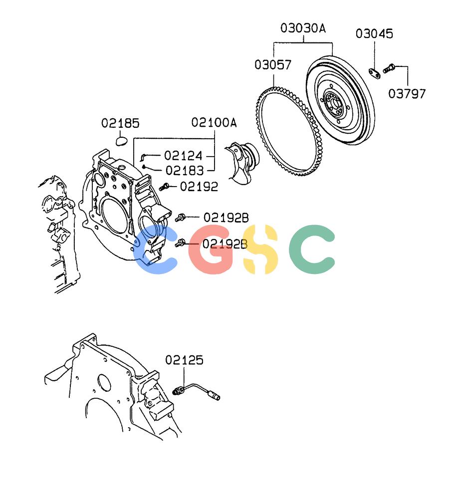神钢零件查询(SK160LC-6E) - DYNAMIC ACERA EXCAVATOR 08/2004 ASN YM03U0523 (8/04-12/07) (09-010) - FLYWHEEL & HOUSING Kobelco