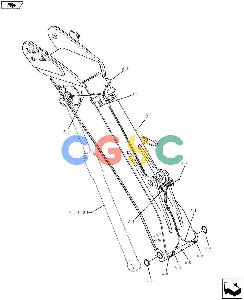纽荷兰零件查询(E235BSR) - CRAWLER EXCAVATOR (5/07-) (2.001[01]) - BOOM MAIN - 2-PIECE BOOM New Holland Constructuion