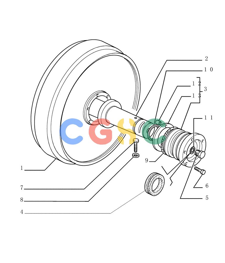 纽荷兰零件查询(DC150PS) - CRAWLER DOZER (2.346[01]) - TRACK IDLER - WHEEL New Holland Constructuion
