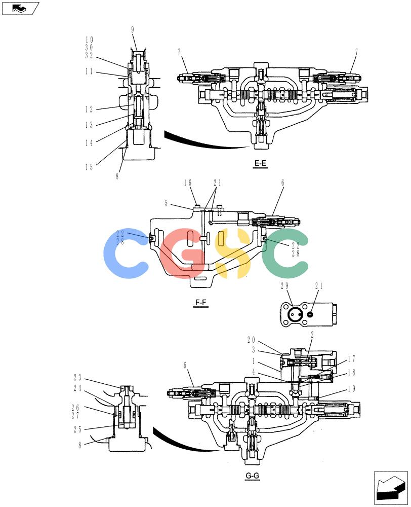 纽荷兰零件查询(E80BMSR) - COMPACT CRAWLER EXCAVATOR ASN LF06-04501 (NBTA18037) (01-017[05]) - VALVE INSTALLATION New Holland Constructuion