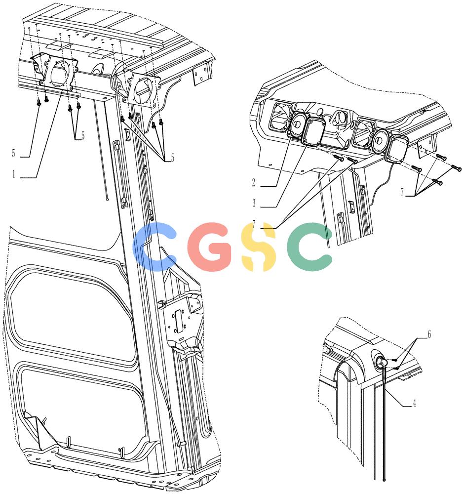 纽荷兰零件查询(E175B) - CRAWLER EXCAVATOR - TIER 3 (ROPS CAB) ASN NBDA17800 (6/13-) (01-055[11]) - CAB - RADIO New Holland Constructuion