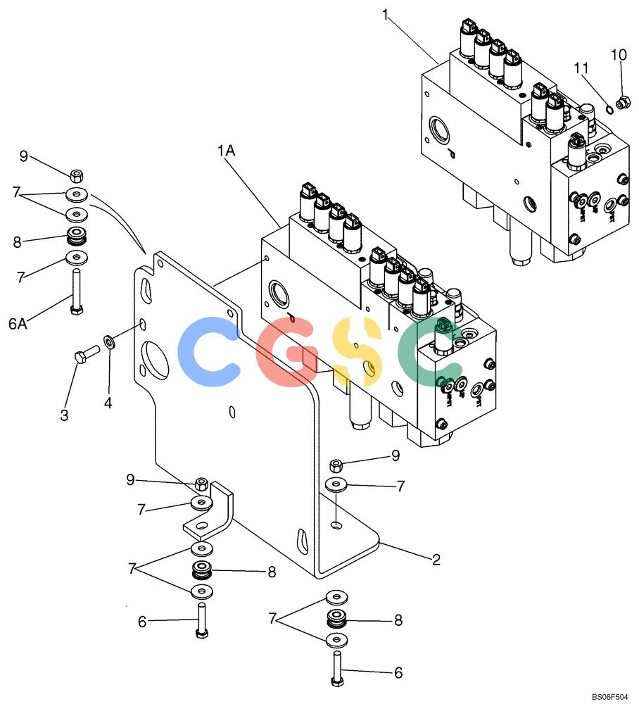 纽荷兰零件查询(D150B) - CRAWLER DOZER TIER 3 (HYDRO) (10/07-) (08-14) - VALVE, CONTROL - MOUNTING New Holland Constructuion