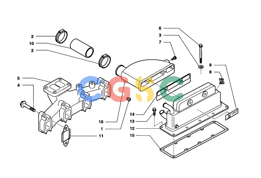 纽荷兰零件查询(DC100) - CRAWLER DOZER (N.A. VERSION) (4/00-) (0.071[01C]) - INTAKE MANIFOLD DC100 New Holland Constructuion