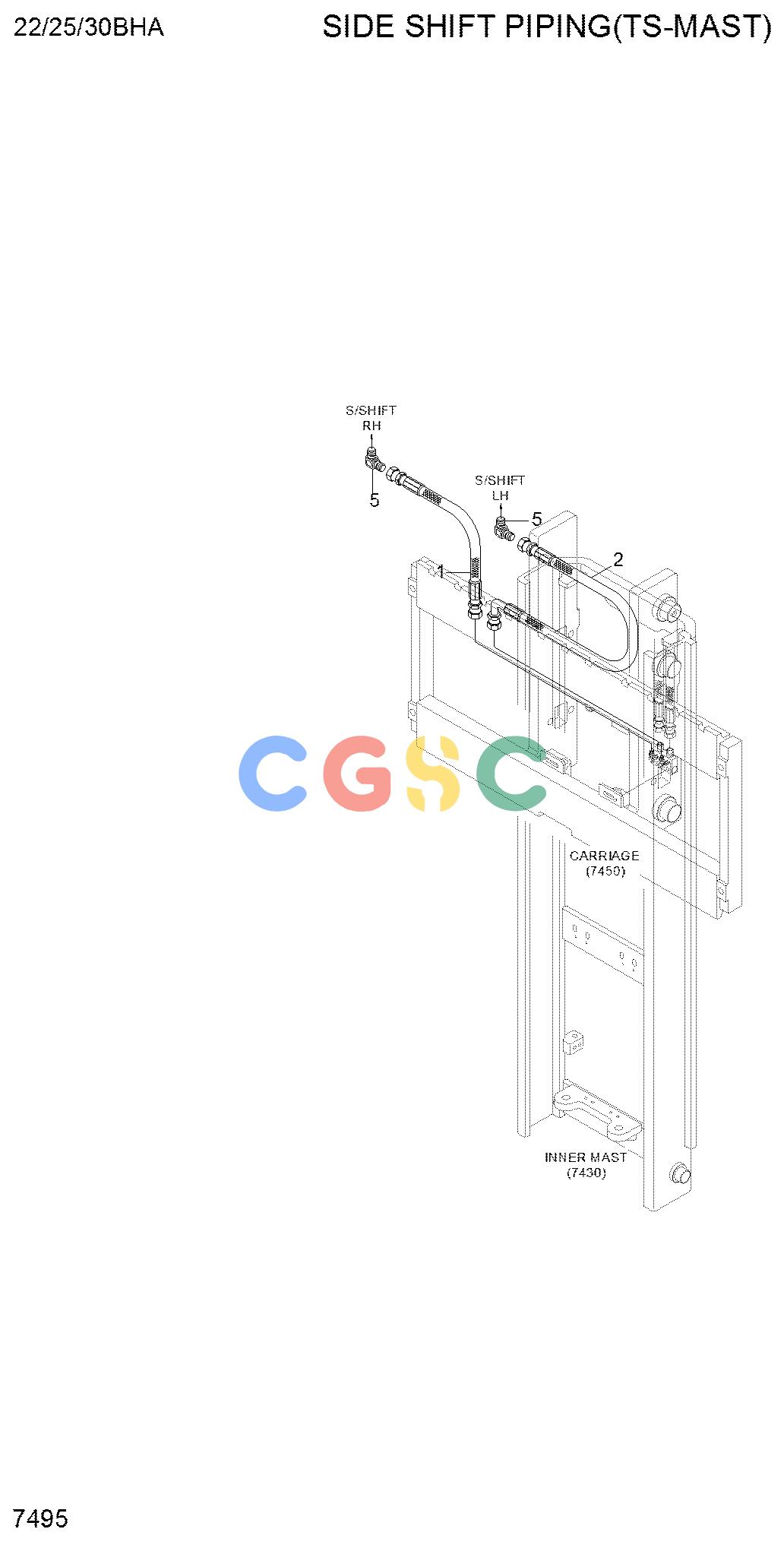 现代零件查询20/2/30LC-7 4-SPOOL HYD PIPING(TS-MAST,INTERNAL)EPC Hyundai 