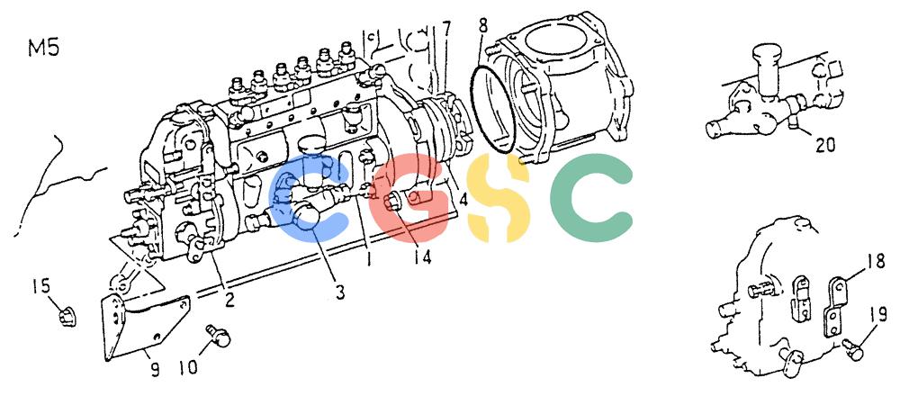 神钢零件查询(6D15) - MITSUBISHI DIESEL ENGINES - K907D & K907LC EXCAVATORS (1/86-12/06) (03-003[02]) - FUEL INJECTION PUMP GENERAL Kobelco