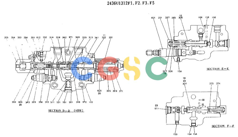 神钢零件查询(MD200BLC) - EXCAVATOR ASN YQU0001 (1/80-12/06) (11-012[03]) - VALVE ASSY, CONTROL Kobelco
