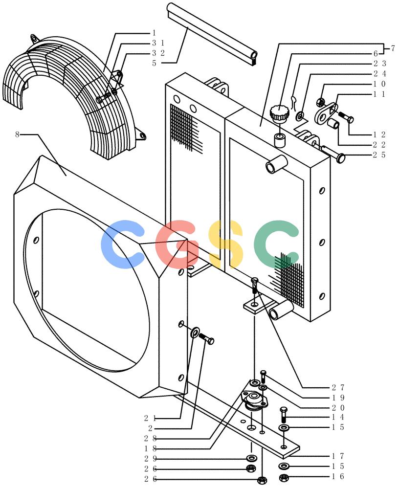 纽荷兰零件查询(DC100) - CRAWLER DOZER (N.A. VERSION) (4/00-) (0.550[01E]) - ENGINE COOLING SYSTEM - WATER RADIATOR DC100 New Holland Constructuion