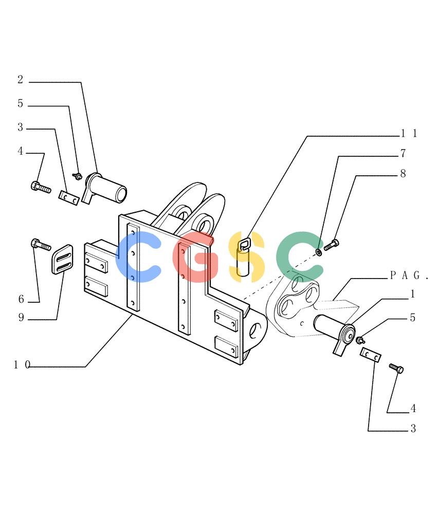 纽荷兰零件查询(DC180.B) - CRAWLER DOZER TIER 2 (3/03-) (9.522[01]) - RIPPER (PD) - OPTIONAL CODE 784115051- VERSION (01-02) New Holland Constructuion