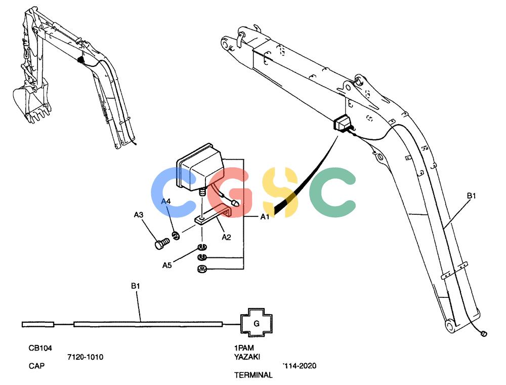 纽荷兰零件查询(EH80) - MIDI CRAWLER EXCAVATOR ASN LF04-02000 (N4TA18001 thru N4TA18010, ASN N5TA18011 -) (NA) (1/ (130) - LIGHT INSTALLATION New Holland Constructuion