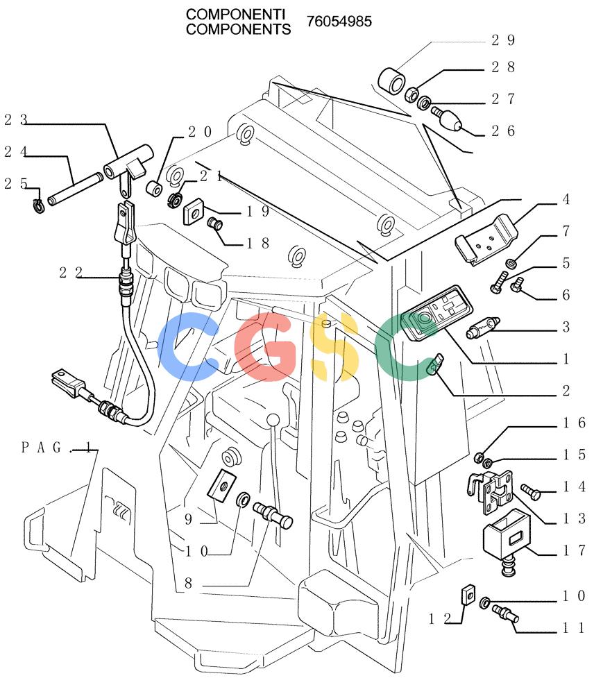 纽荷兰零件查询(DC150PS) - CRAWLER DOZER (9.652[23]) - ROPS CAB - OPTIONAL CODE 76076873 New Holland Constructuion