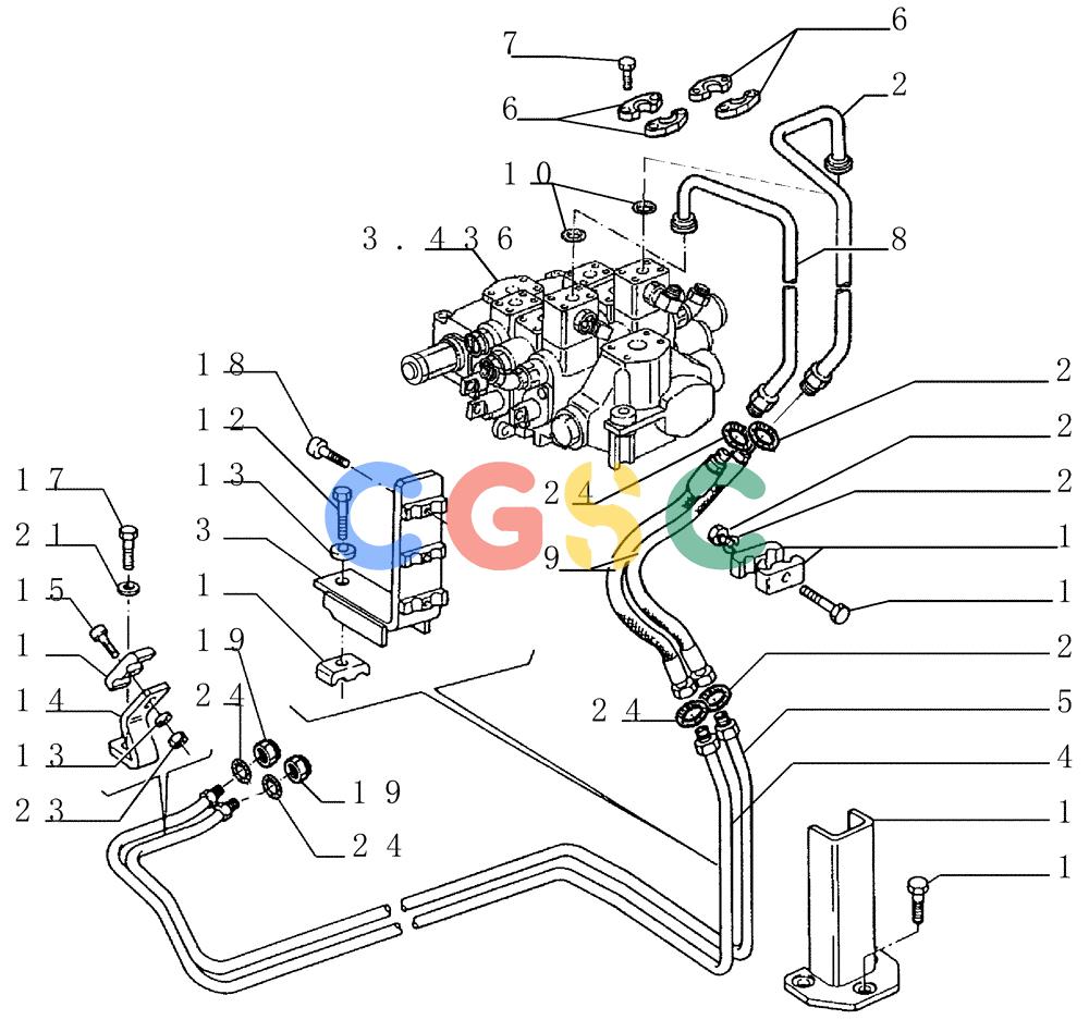 纽荷兰零件查询(FD145) - CRAWLER DOZER (N.A. VERSION) (10/98-) (3.471[01]) - PIPING - HYDRAULIC TILT New Holland Constructuion