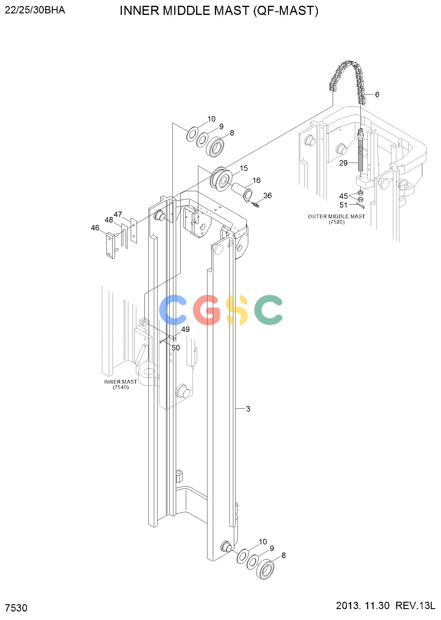 现代零件查询25/30LC-7S SIDE SHIFT (CASCADE, 25LC-7S)EPC Hyundai 