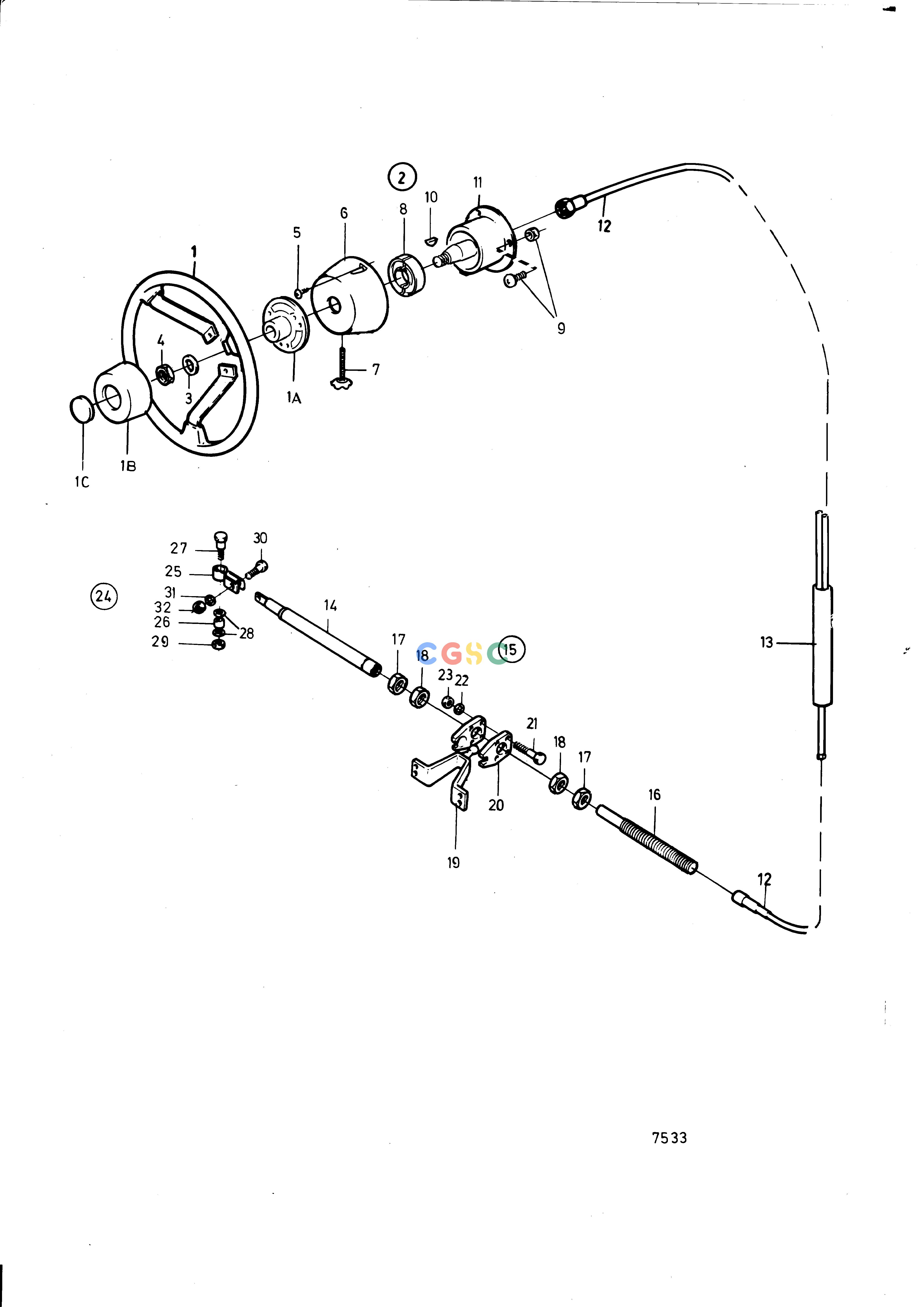 沃尔沃零件查询251ASteering SystemSteering Mechanism Roto Pilot STS 330EPC Volvo Penta Parts catalog