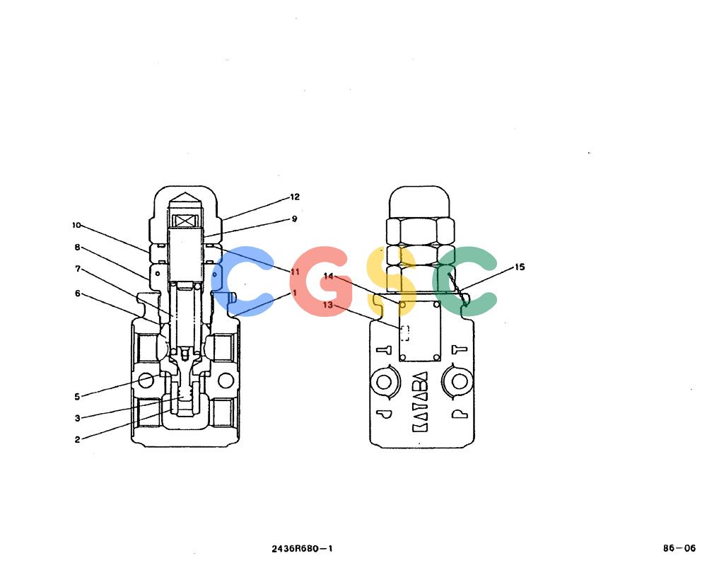 神钢零件查询(MD200BLC) - EXCAVATOR BTW YQ0101 - YQ0564 (1/80-12/06) (11-001) - VALVE ASSY, RELIEF- 2436R680 F1, F2 Kobelco