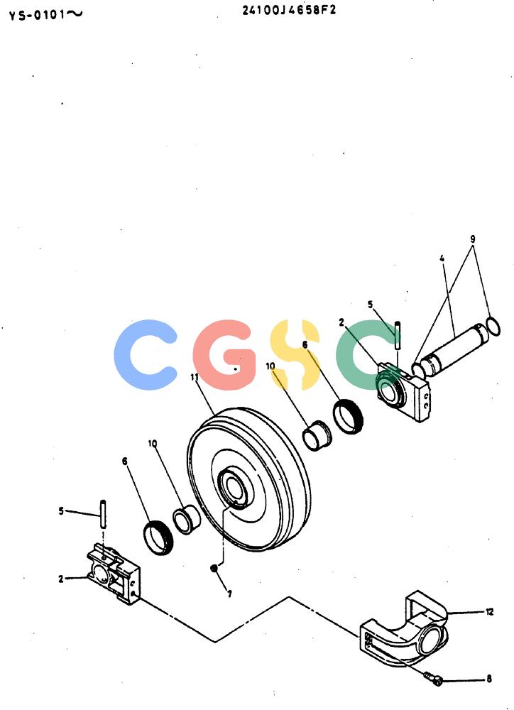 神钢零件查询(MD400LC) - EXCAVATOR BTW YS0101 - YS0200 (1/80-12/06) (06-003) - IDLER ASSY Kobelco