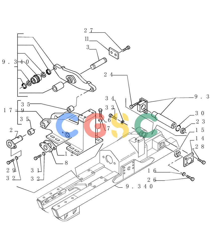 纽荷兰零件查询(DC150PS) - CRAWLER DOZER (2.357[01]) - SUSPENSION New Holland Constructuion