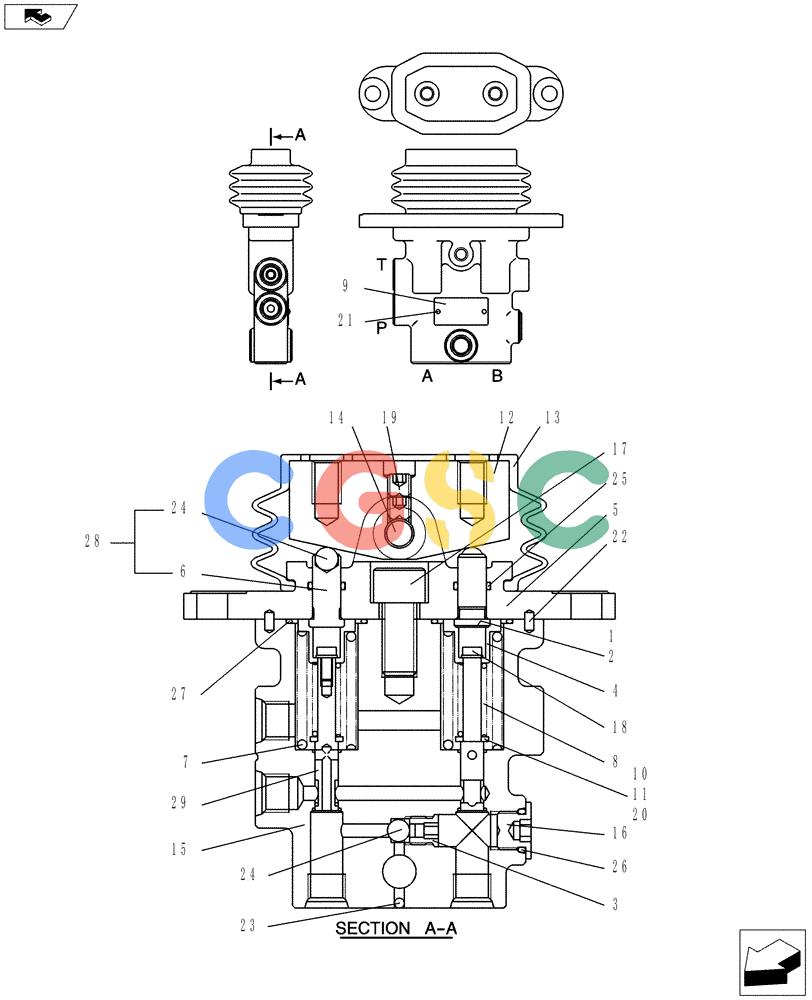 纽荷兰零件查询(E80BMSR) - COMPACT CRAWLER EXCAVATOR ASN LF06-04501 (NBTA18037) (01-034[02]) - CONTROL LINES, REMOTE (NIBBLER & BREAKER + AUGER) New Holland Constructuion