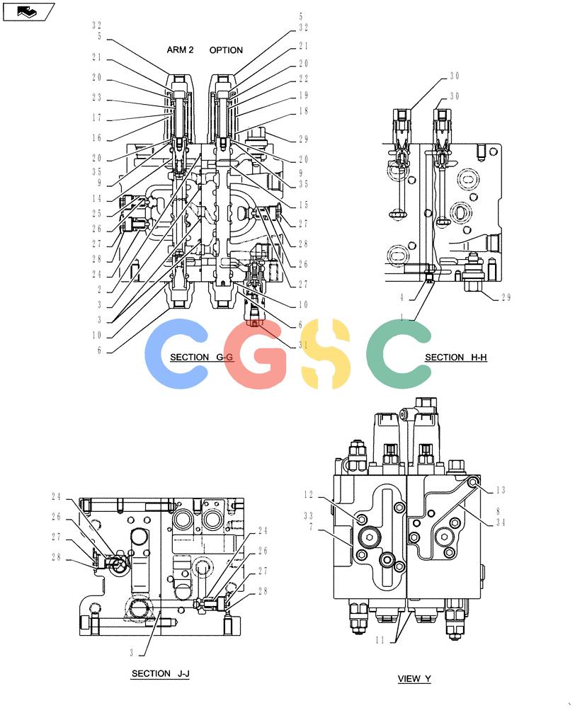 纽荷兰零件查询(E135BSRLC) - CRAWLER EXCAVATOR ASN YH06-08001 (01-017[06]) - VALVE INSTALLATION New Holland Constructuion