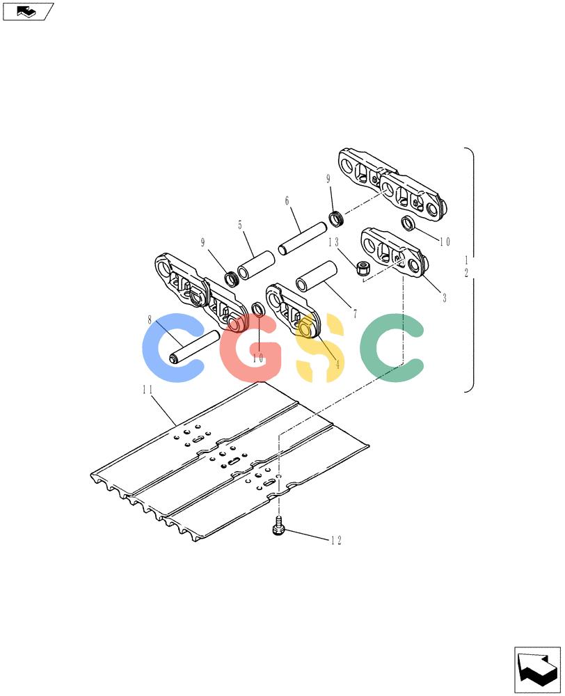 纽荷兰零件查询(E80BMSR) - COMPACT CRAWLER EXCAVATOR ASN LF06-04501 (NBTA18037) (02-016[00]) - SHOE ASSEMBLY (600MM) New Holland Constructuion