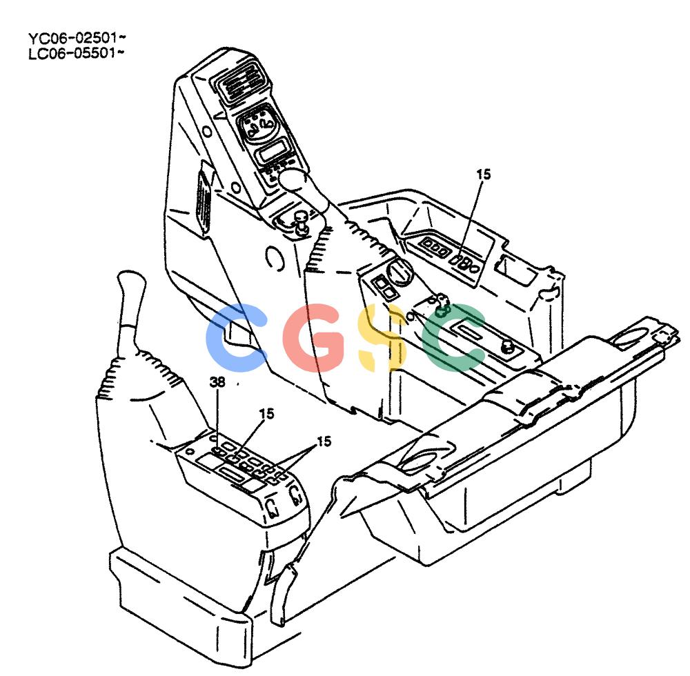 神钢零件查询(BREAKER) - NIBBLER/BREAKER ATTACHMENT - SK330, SK330LC DYNAMIC ACERA EXCAVATOR (9/04-) (01-028) - PANEL ASSY, INSTRUMENT (NIBBLER & BREAKER) Kobelco