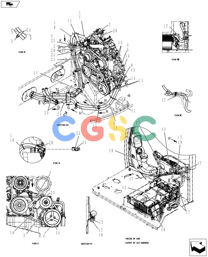 纽荷兰零件查询(E70BSR) - COMPACT CRAWLER EXCAVATOR ASN YT06-18001 (01-080[02]) - AIR CONDITIONING New Holland Constructuion