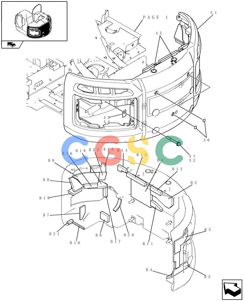 纽荷兰零件查询(E235BSR) - CRAWLER EXCAVATOR (5/07-) (1.000[03]) - UPPER FRAME New Holland Constructuion