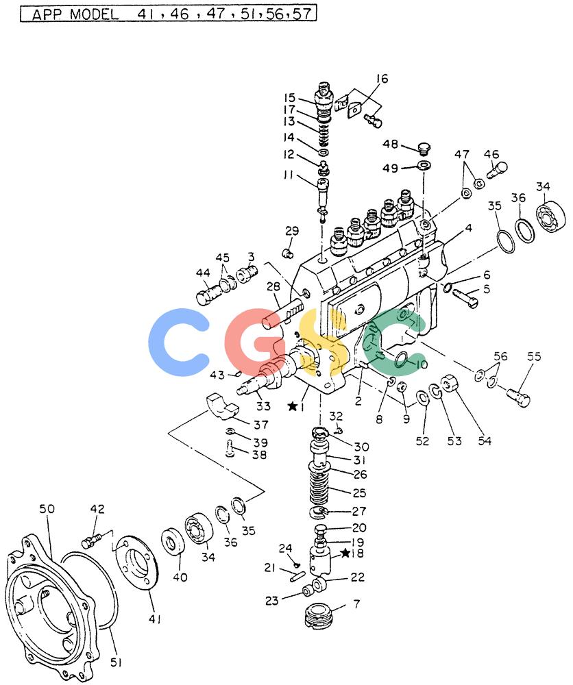 神钢零件查询(FD6T04) - NISSAN DIESEL ENGINE - LK500 (1/06-12/06) (05-004) - PUMP INJECTION (INNER PARTS) Kobelco