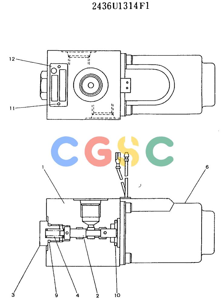 神钢零件查询(MD200BLC) - EXCAVATOR ASN YQU0001 (1/80-12/06) (11-013) - VALVE ASSY, SOLENOID - 2436U1314F1 Kobelco