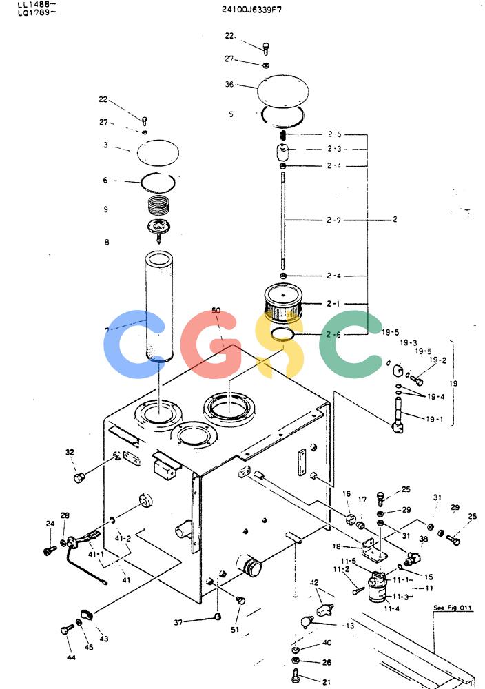神钢零件查询(MD240BLC) - EXCAVATOR ASN LL1488 (1/80-12/06) (01-004) - TANK ASSY, HYDR Kobelco