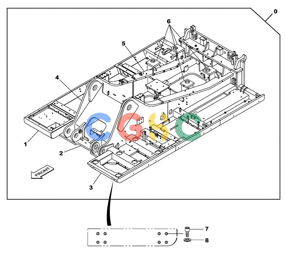 纽荷兰零件查询(E805) - CRAWLER EXCAVATOR TIER 3 (7/06-) (09-002-01[01]) - UPPERSTRUCTURE CHASSIS - SELF-DETACHING COUNTERWEIGHT SYSTEM New Holland Constructuion